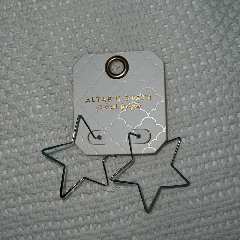 Altar’d state Star hoop earring